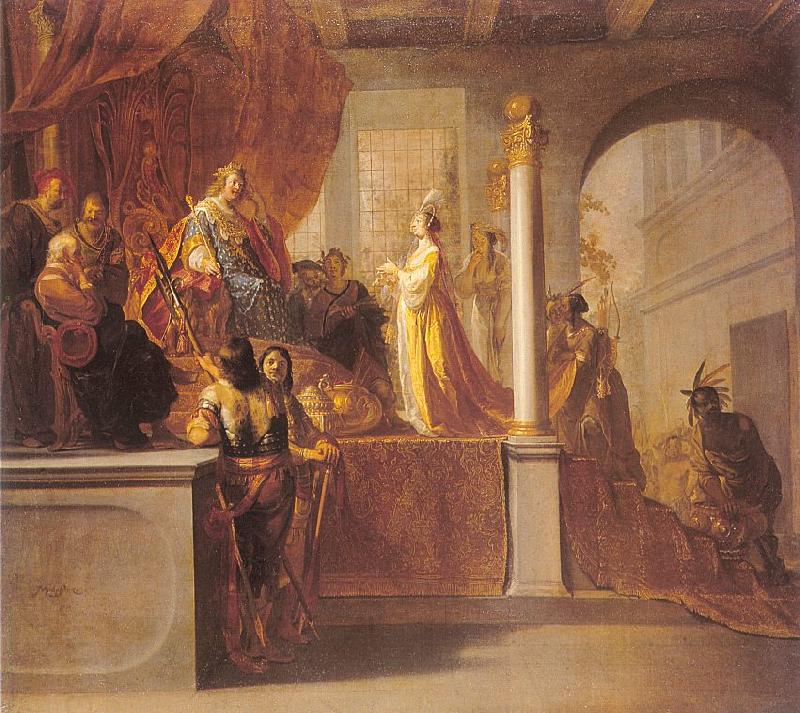 Nicolaus Knupfer The Queen of Sheba before Solomon oil painting picture
